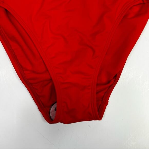 Lauren Ralph Lauren Beach Club Solids Shirred Hipster bottom orange - 8 - Picture 5 of 11